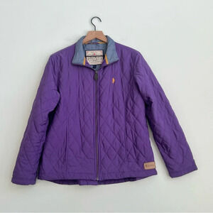 Jack Murphy Quilted 12 Purple Field Coat Country Outdoor Barn Jacket Equestrian